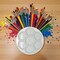 White Round Watercolor Paint Palette Tray Water Color Palletes Washable Paint Ceramic Paint Palette Porcelain Watercolor Palette for Watercolor Gouache Acrylic Oil Painting (7-Hole)